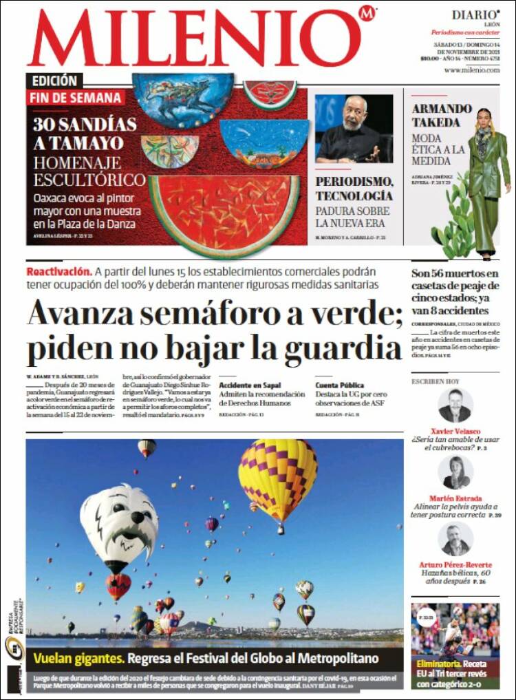 Portada de Milenio de León (M&eacute;xico)