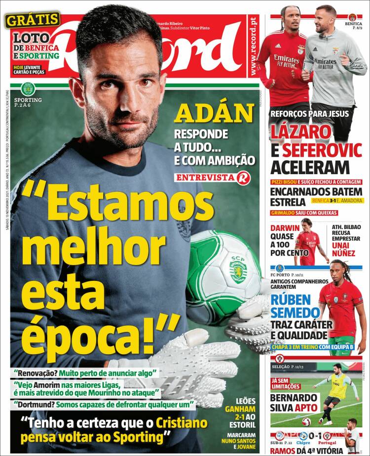 Portada de Record (Portugal)