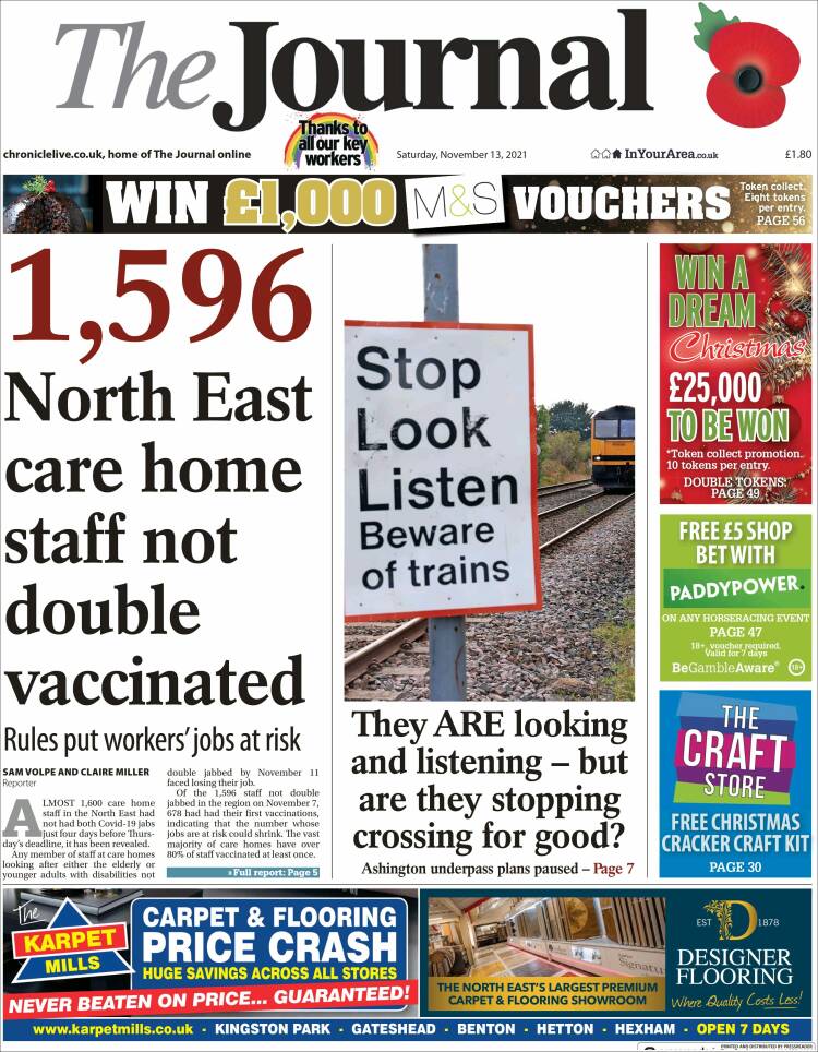 Portada de The Journal (Reino Unido)