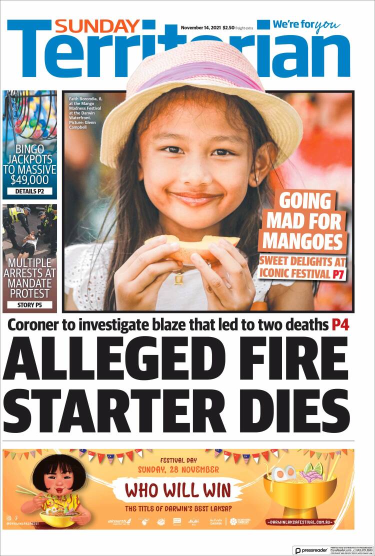 Portada de Northern Territory News (Australia)