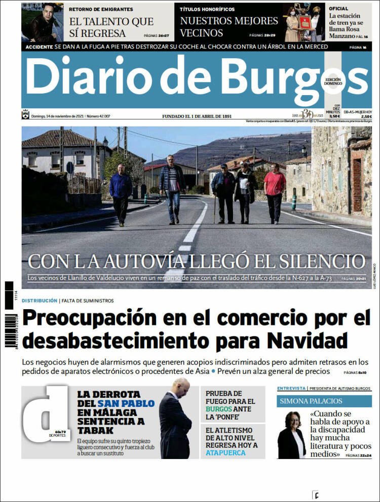 Portada de Diario de Burgos (Espa&ntilde;a)