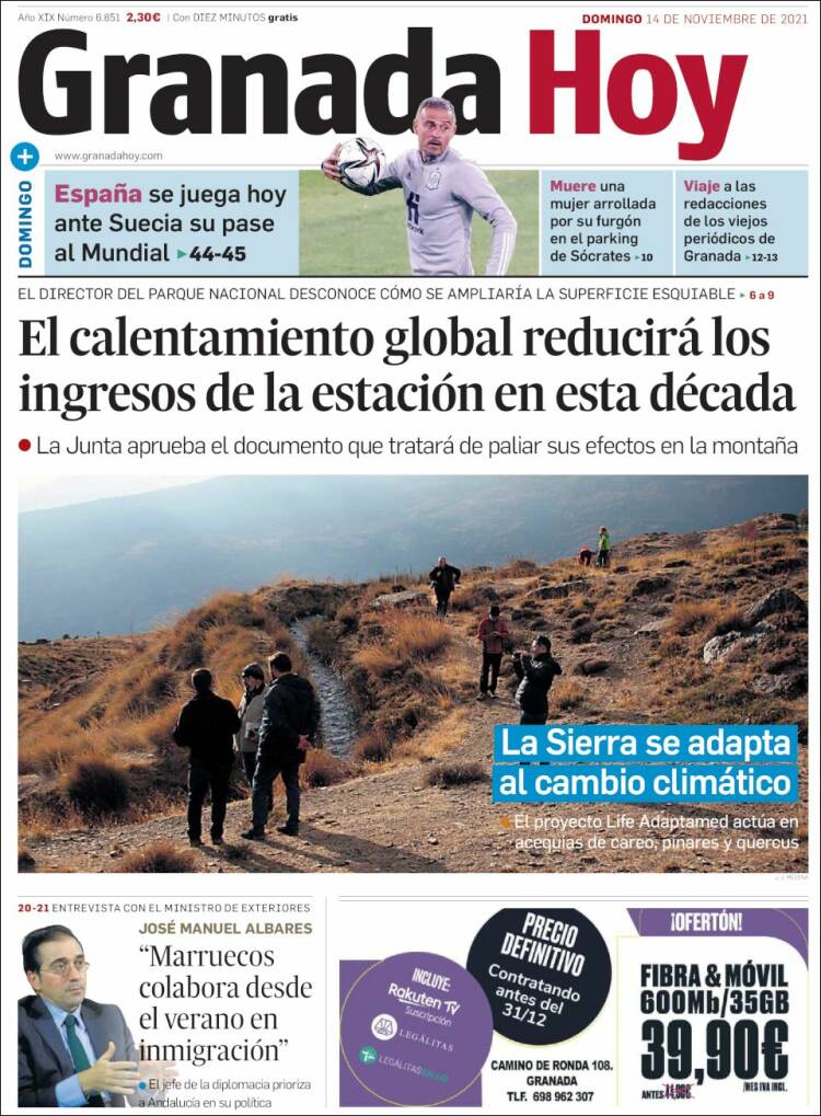 Portada de Granada Hoy (Espa&ntilde;a)