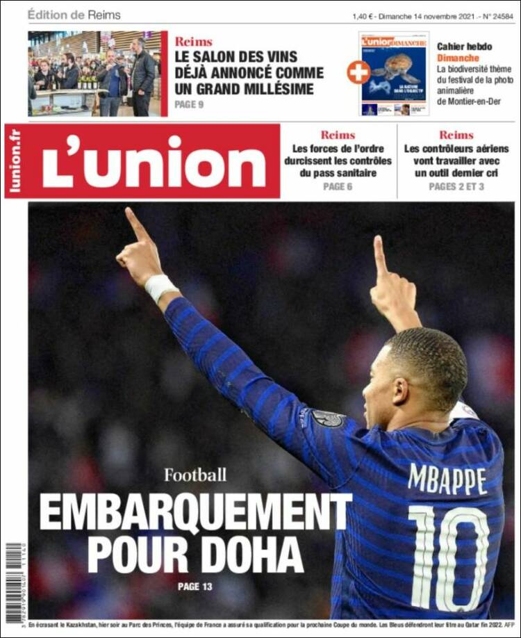 Portada de L'Union (Francia)
