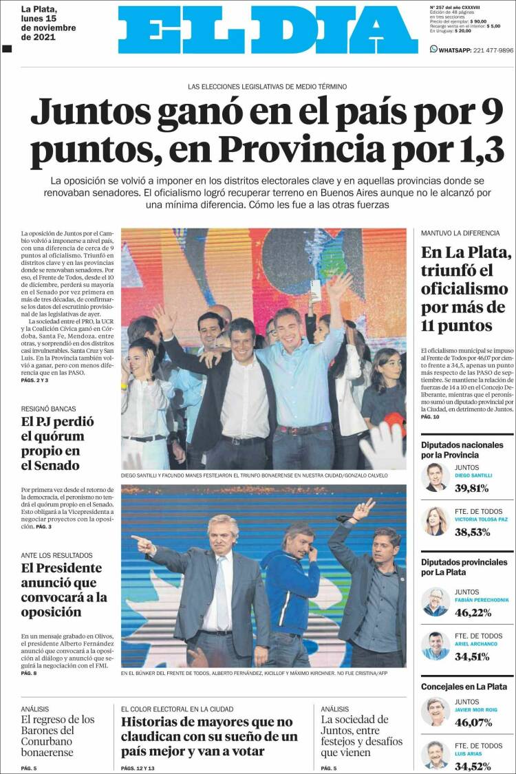 Portada de El Día de la Plata (Argentine)