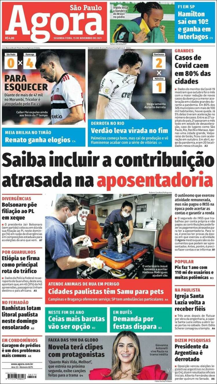 Portada de Agora São Paulo (Brasil)