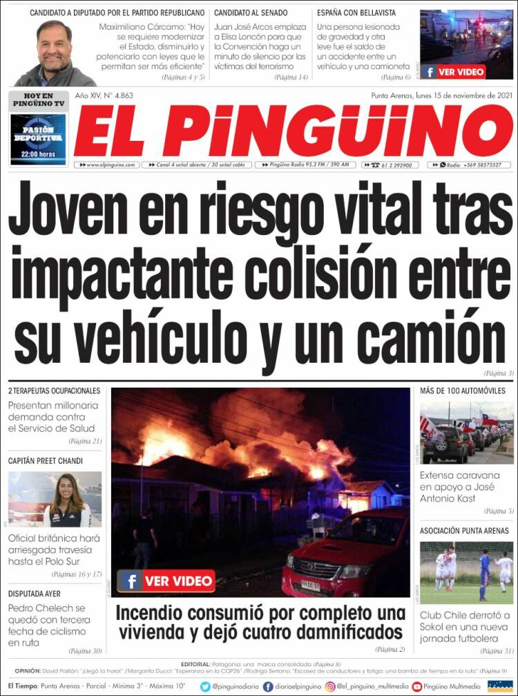 Portada de El Pingüino (Chile)