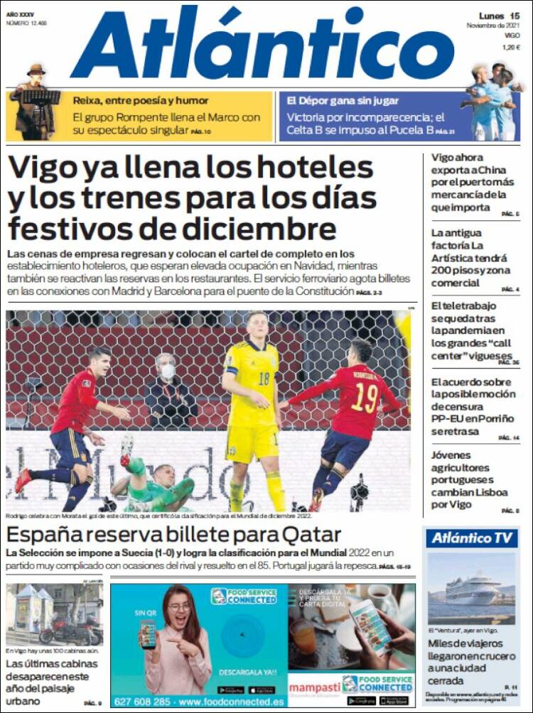 Portada de Atlántico Diario (España)