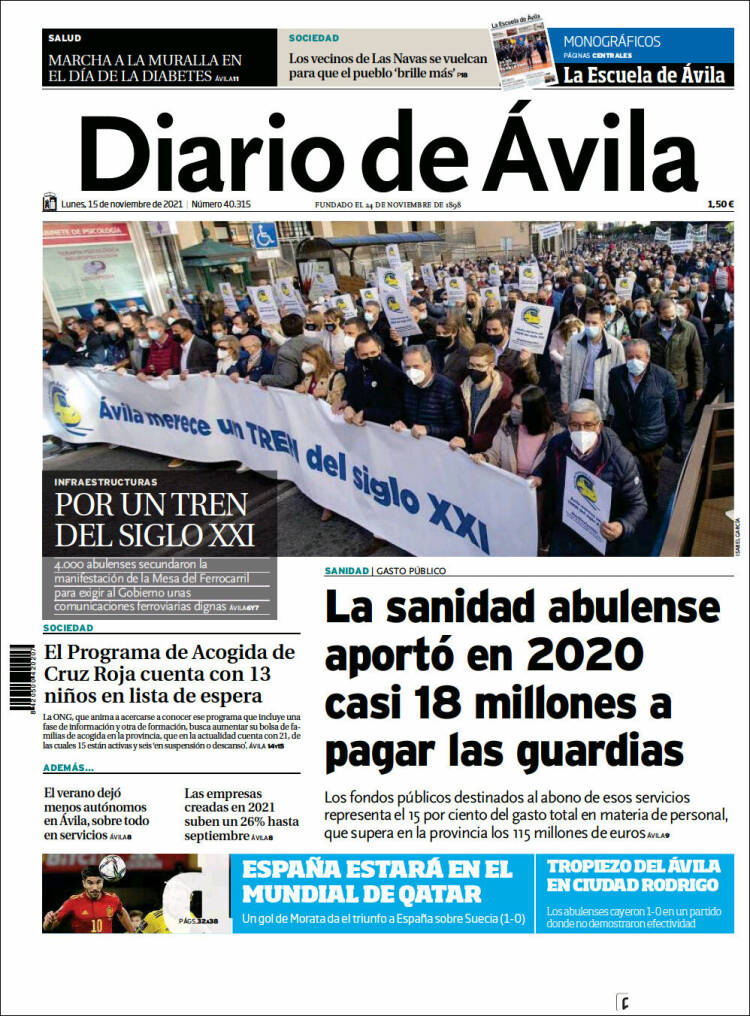 Portada de Diario de Ávila (Espagne)