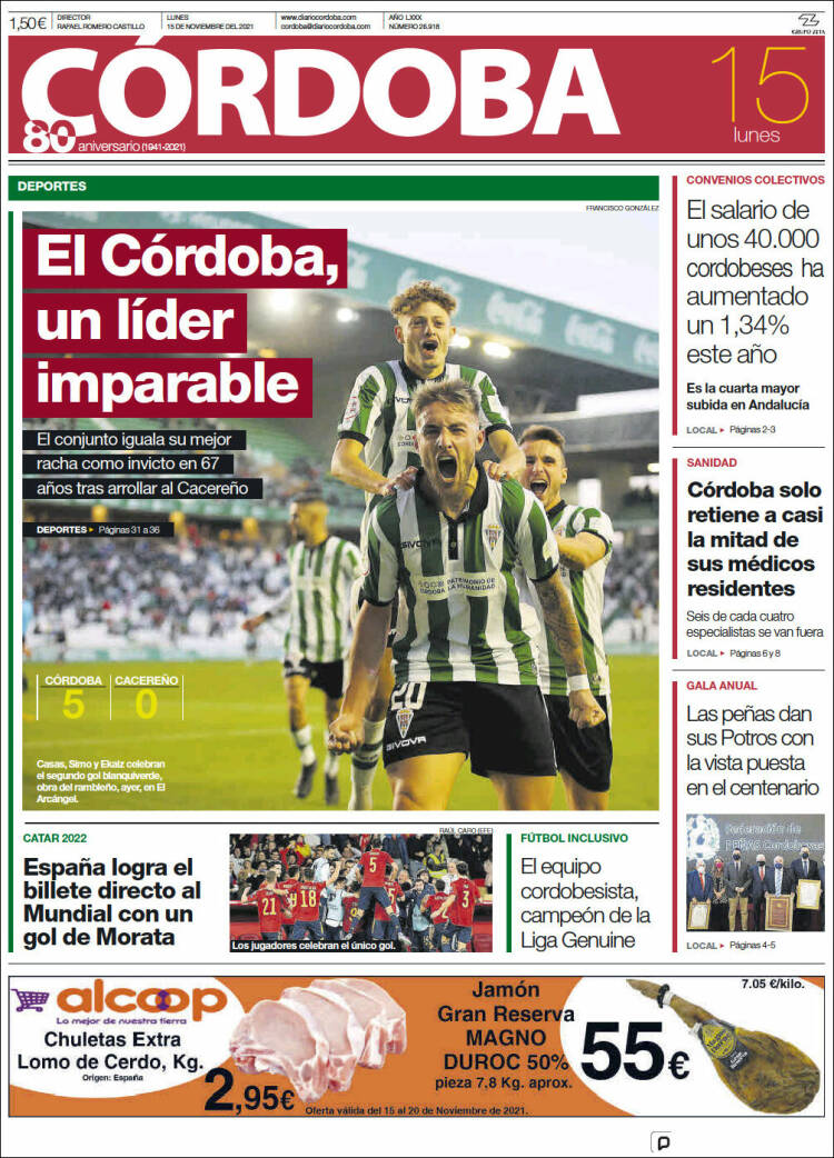 Portada de Diario de Córdoba (España)