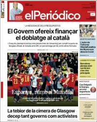 Portada de El Periódico de Catalunya (Espagne)