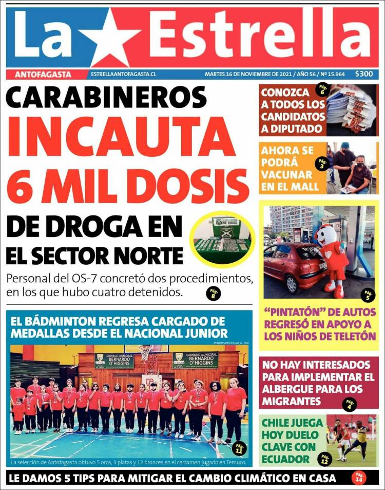 Portada de La Estrella del Norte (Chile)