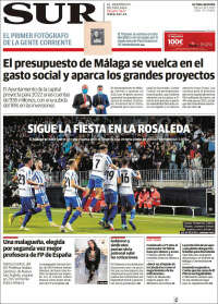 Portada de Diario el Sur (España)