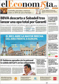 Portada de El Economista (España)