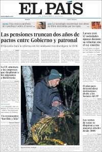 Portada de El País (Espagne)