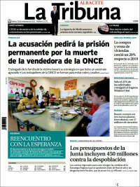 Portada de La Tribuna de Albacete (España)