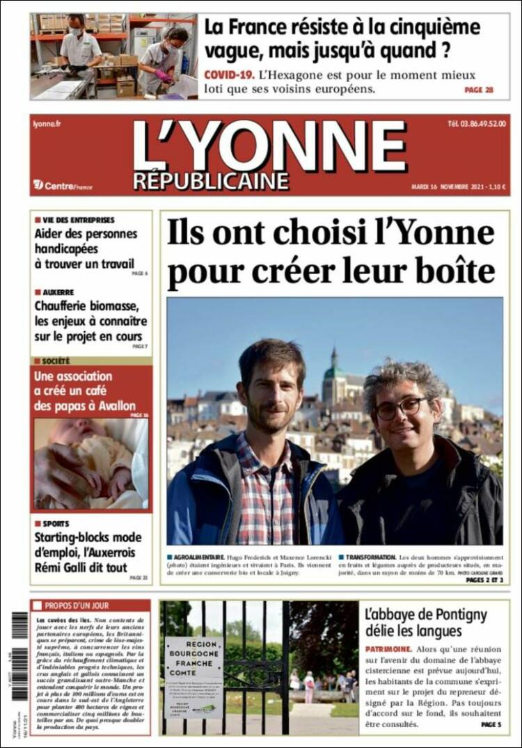 Portada de L'Yonne-Républicaine (Francia)