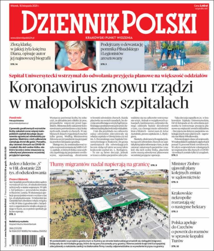 Portada de Dziennik (Pologne)