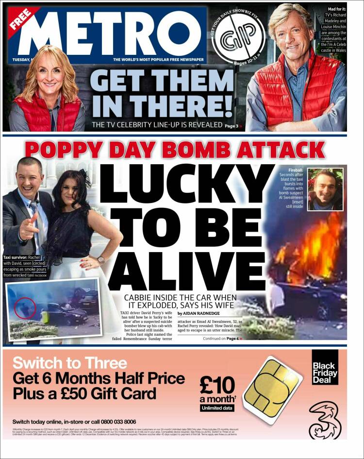 Portada de Metro (Reino Unido)