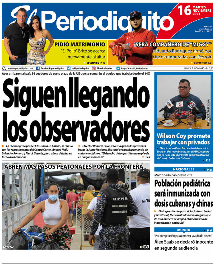 Portada de Periodiquito de Aragua (Venezuela)