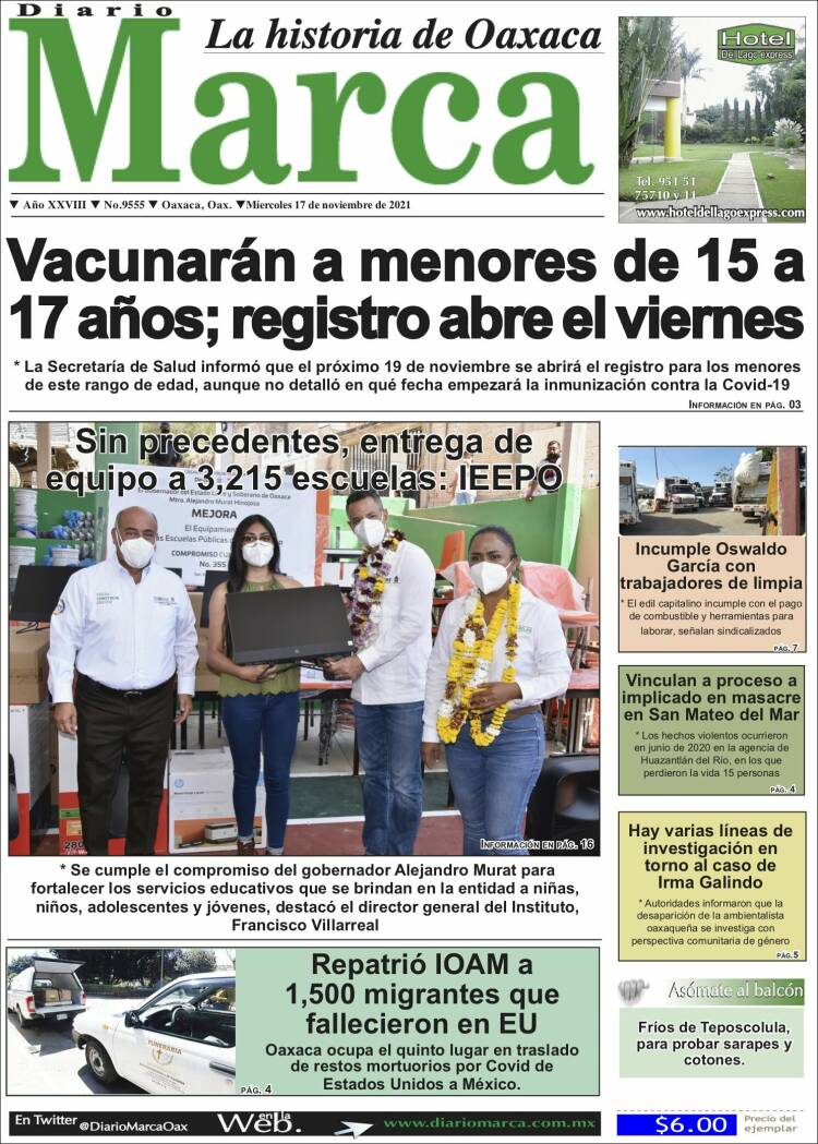 Portada de Diario Marca (México)