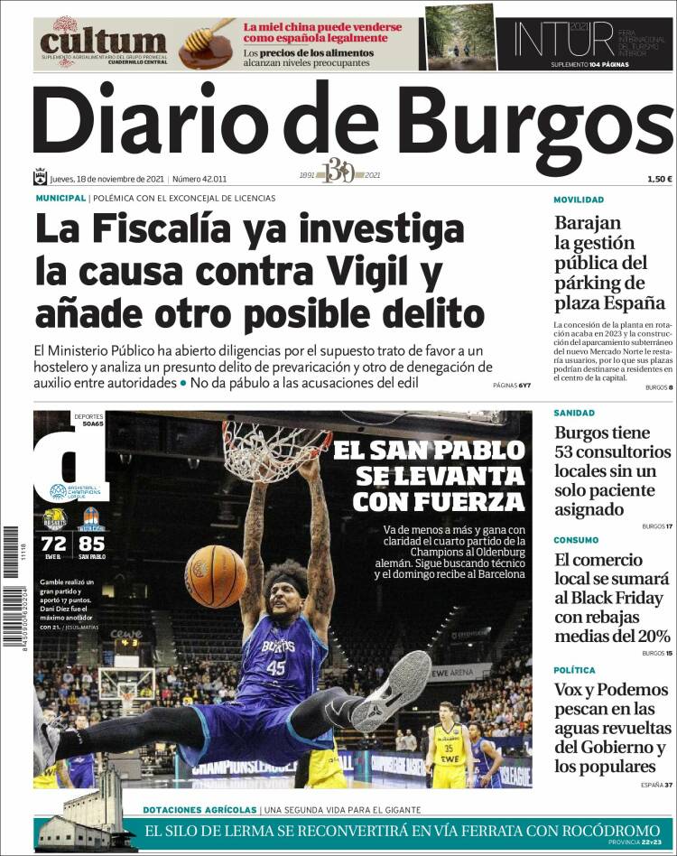 Portada de Diario de Burgos (Espa&ntilde;a)