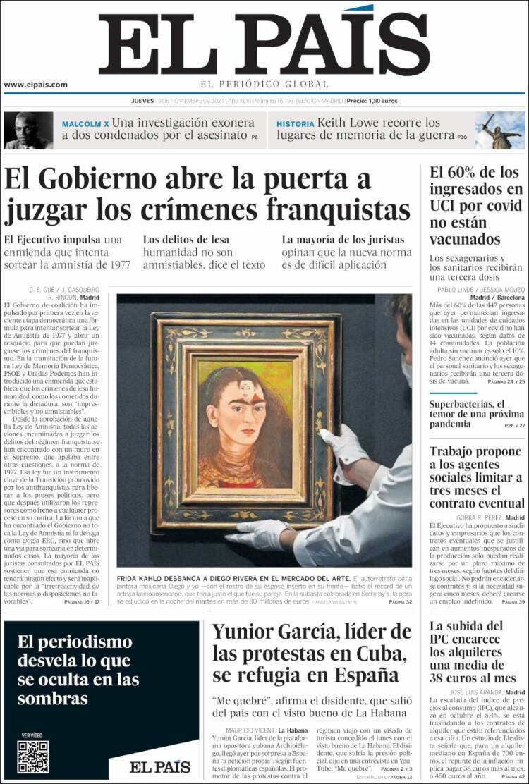 Portada de El País (Espa&ntilde;a)