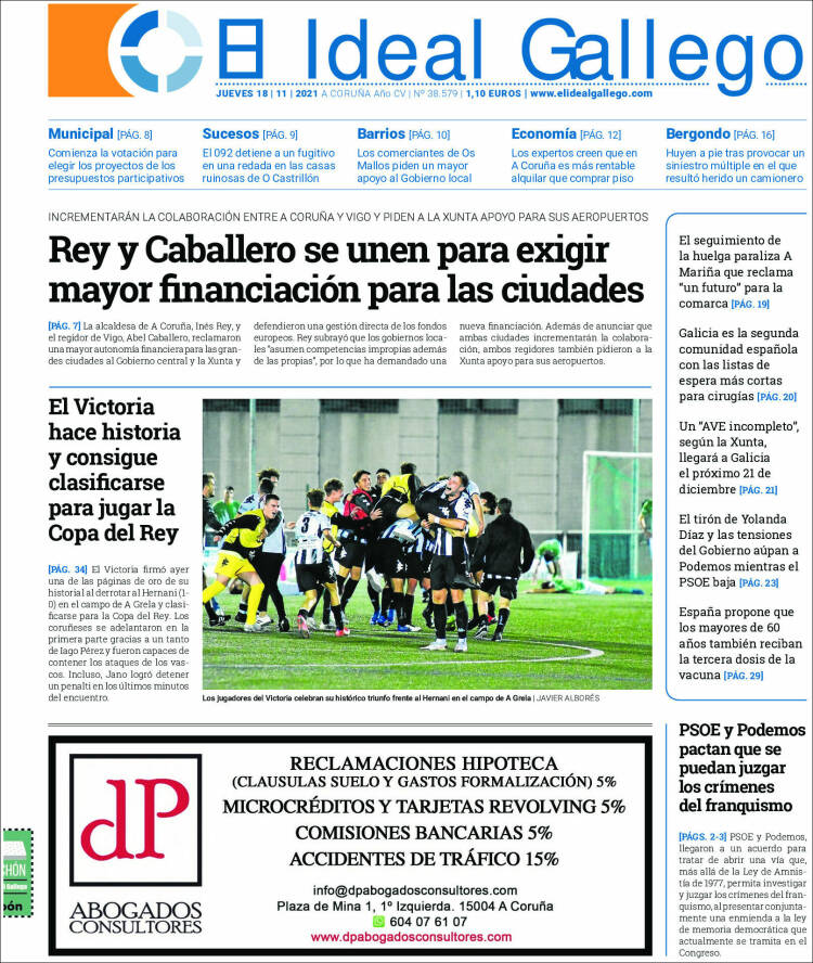 Portada de El Ideal Gallego (Espa&ntilde;a)