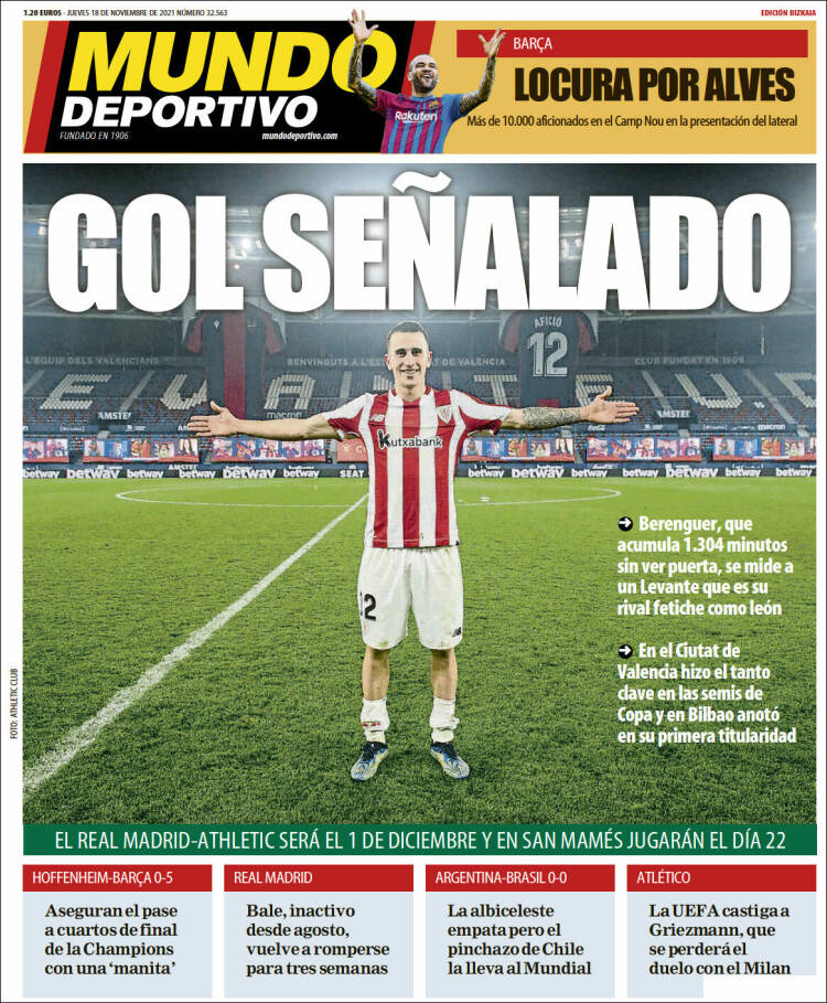 Portada de Mundo Deportivo Bizkaia (Espa&ntilde;a)