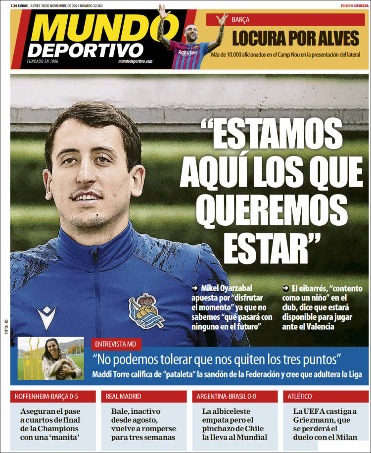 Portada de Mundo Deportivo Gipuzkoa (Espa&ntilde;a)