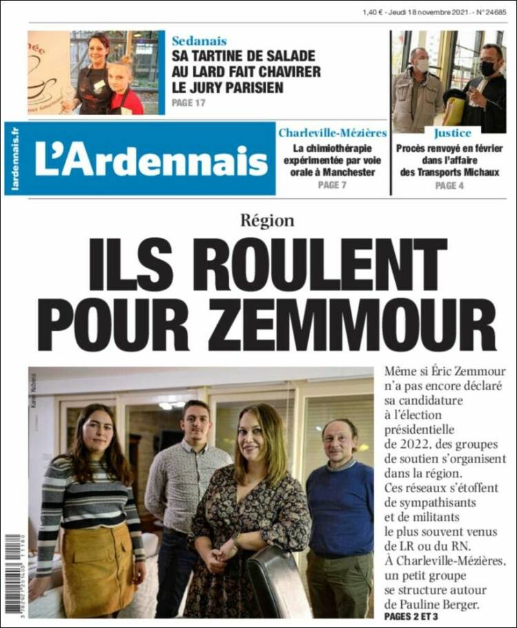 Portada de L'Ardenais (Francia)