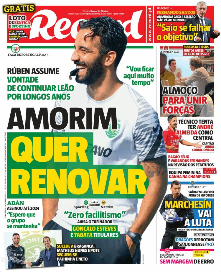 Portada de Record (Portugal)