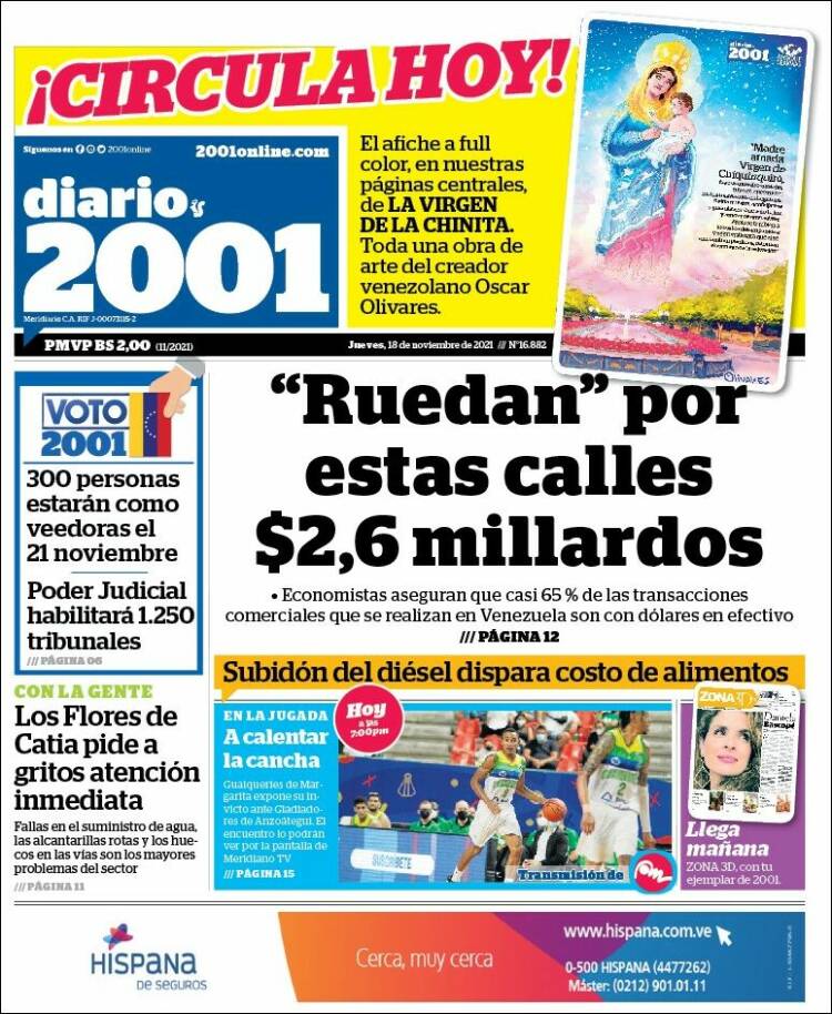 Portada de 2001 - Dosmiluno (Venezuela)