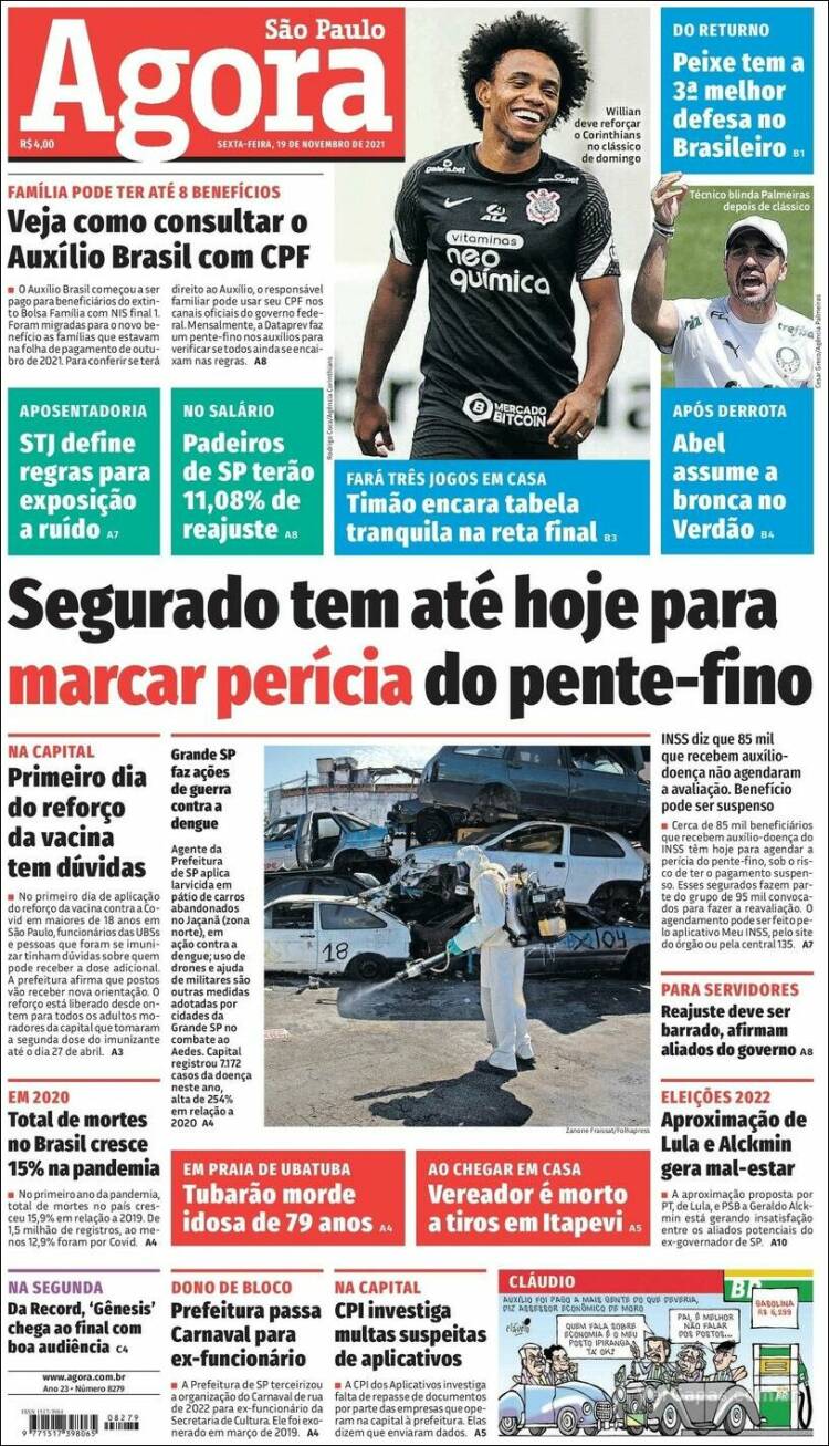 Portada de Agora São Paulo (Brasil)