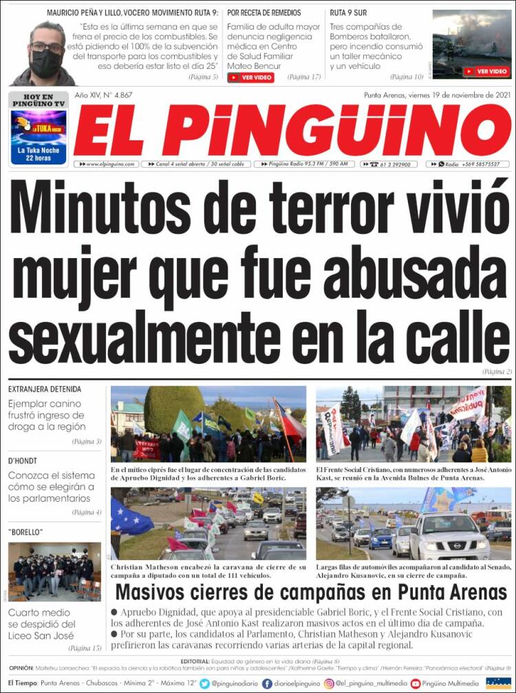 Portada de El Pingüino (Chile)