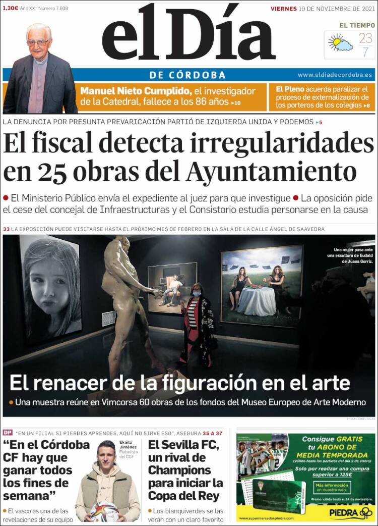 Portada de El Día de Córdoba (España)