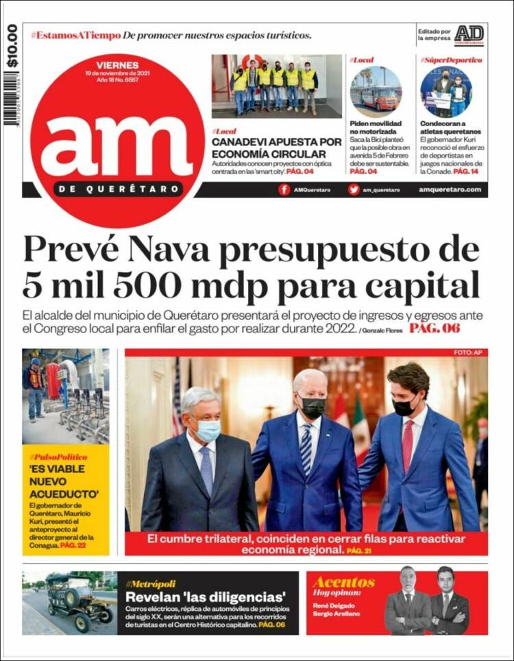 Portada de A.M. Querétaro (México)