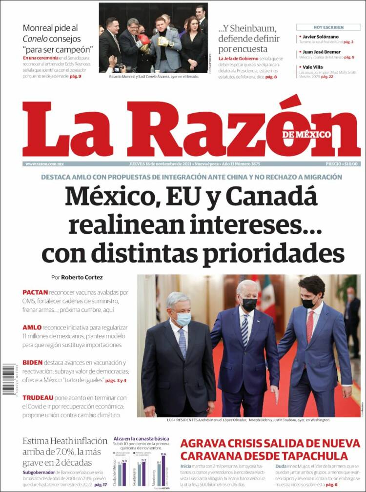 Portada de La Razón (México)