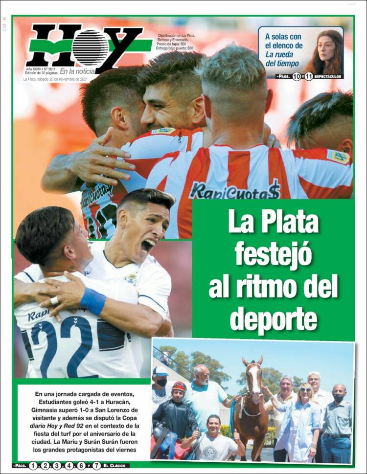 Portada de Diario Hoy (Argentina)