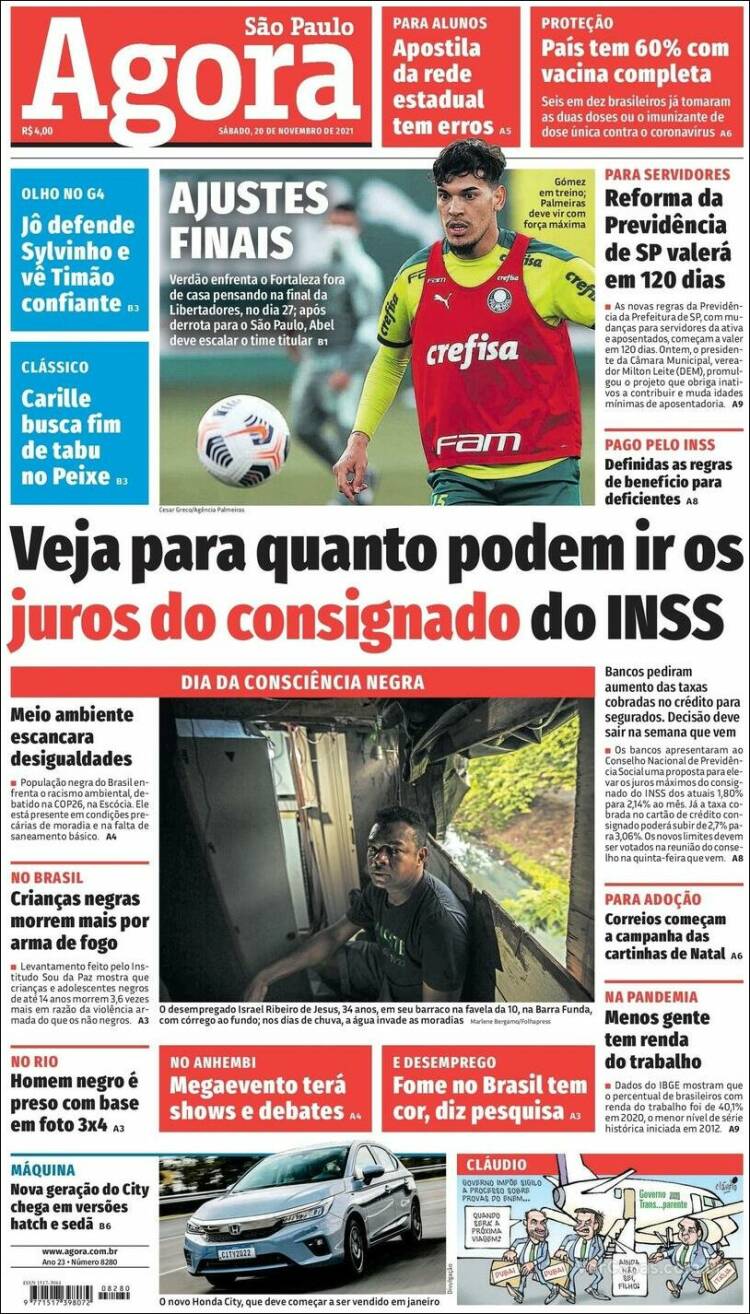 Portada de Agora São Paulo (Brasil)