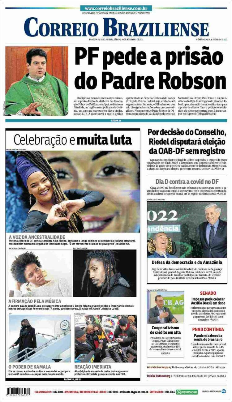 Portada de Correio Braziliense (Brasil)