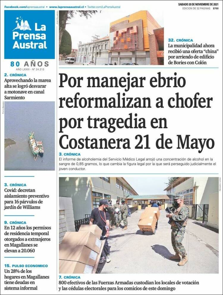 Portada de El Magallanes (Chile)