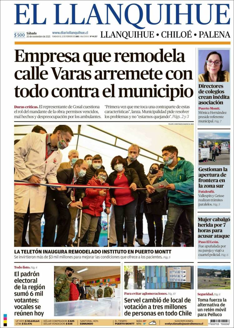 Portada de El Llanquihue (Chile)