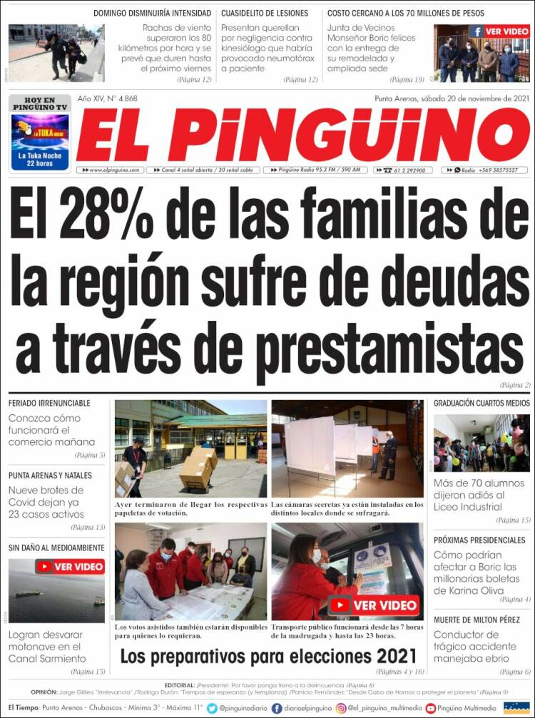 Portada de El Pingüino (Chile)