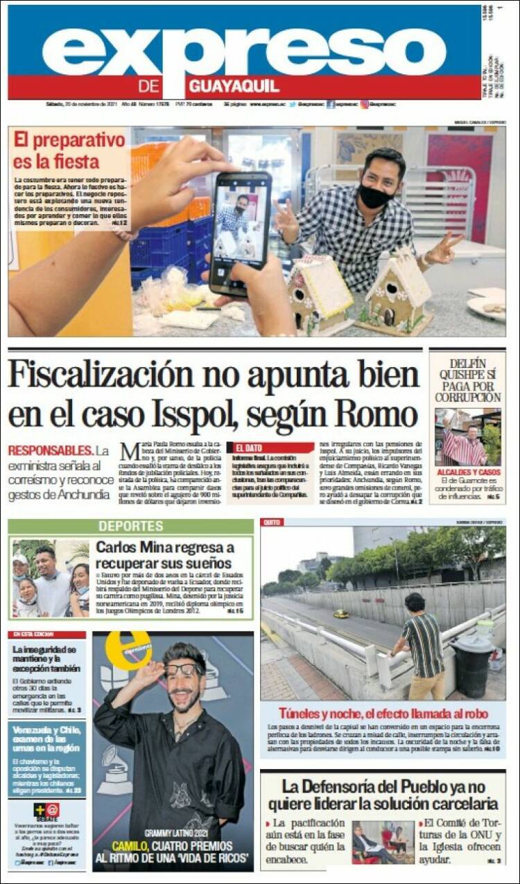 Portada de Expreso (Ecuador)