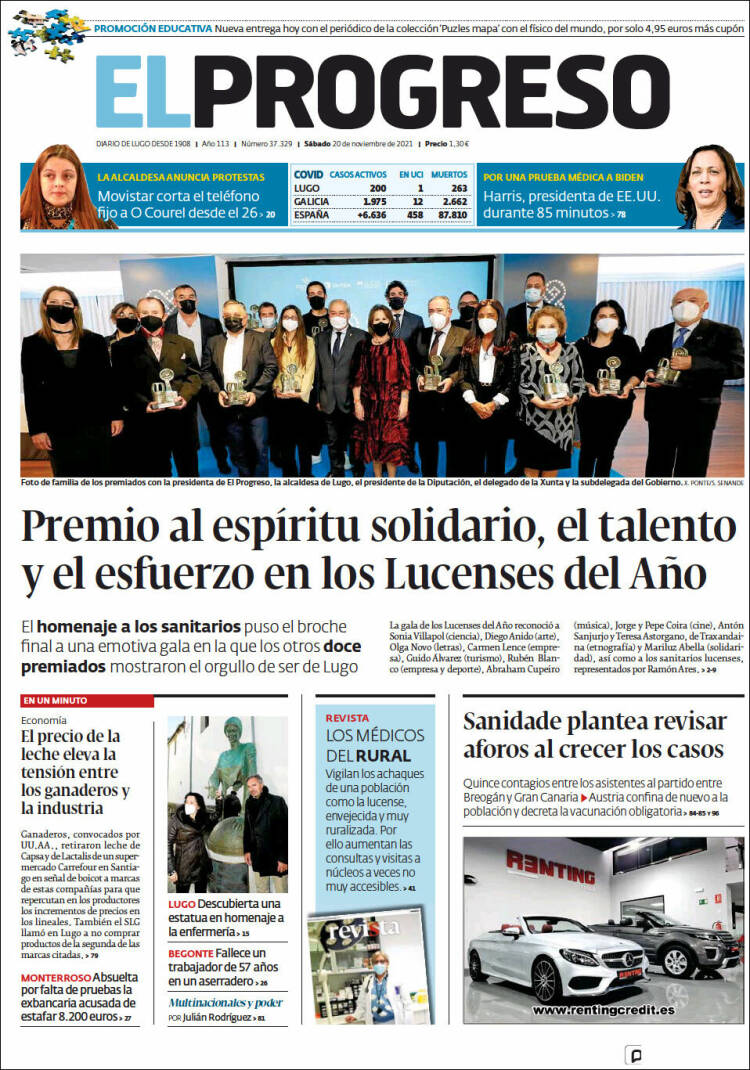Portada de El Progreso (España)
