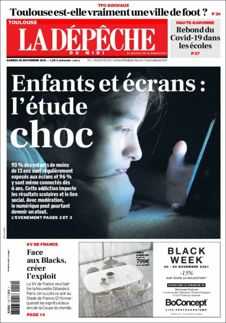 Portada de La Dépêche du Midi (Francia)