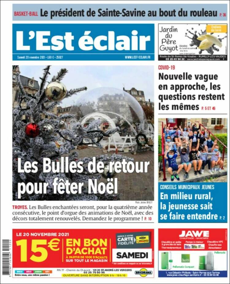 Portada de L'Est Eclair (Francia)