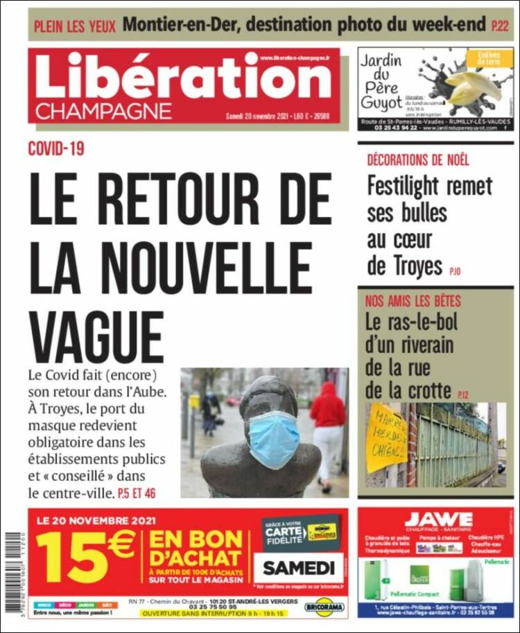 Portada de Libération Champagne (Francia)