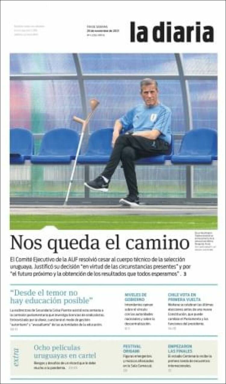 Portada de La Diaria (Uruguay)