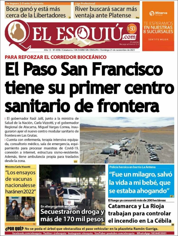 Portada de El Esquiu (Argentina)